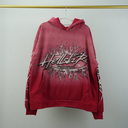 Red Vintage Hell⭐ Records Hoodie