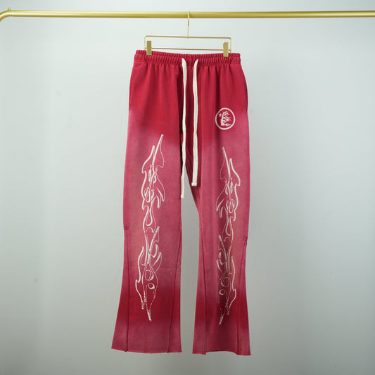 Red Vintage Hell⭐ Records Pants